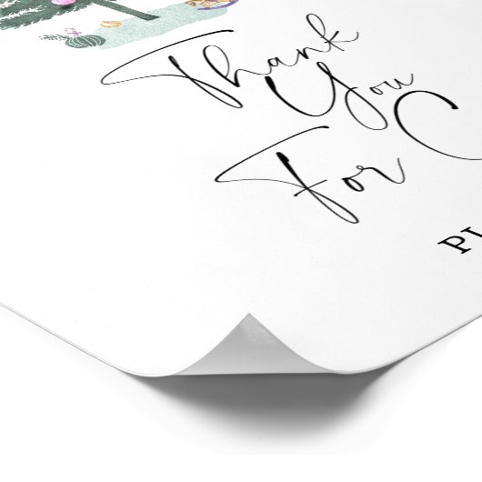 Kerstboom - Bedankt voor het komen Poster (Hoek)