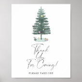 Kerstboom - Bedankt voor het komen Poster (Voorkant)