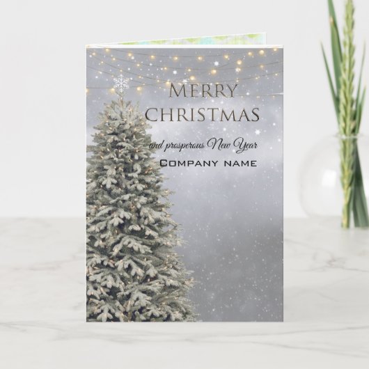 Kerstboom bedrijfs kerstkaart feestdagen kaart (Voorkant)