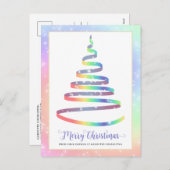 Kerstboom Bedrijfslogo Feestdagenkaart (Voorkant / Achterkant)