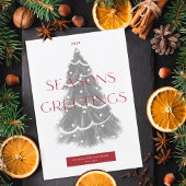 Kerstboom Bedrijfsseizoen Groeten Feestdagenkaart