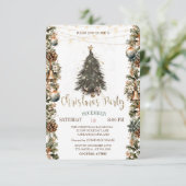 Kerstboom,Bellen,Ballen,Kerstdennenappels Kerst  Kaart (Staand voorkant)