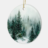 Kerstboom Besneeuwde Bomen Ornament (Links)