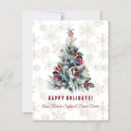 Kerstboom Bessen Kerstwensen Monogram Magnetische Uitnodiging