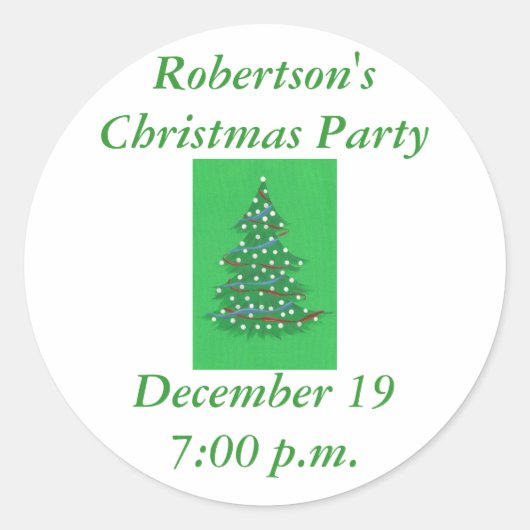 Kerstboom, bewaar de date party stickers (Voorkant)