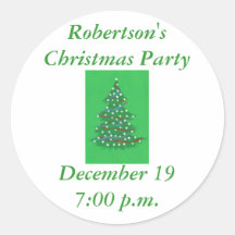 Kerstboom, bewaar de date party stickers