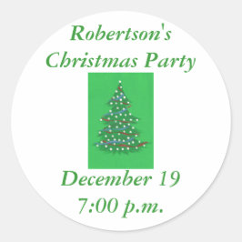 Kerstboom, bewaar de date party stickers