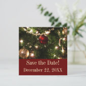 Kerstboom Bewaar de datummagneet Feestdagenkaart (Staand voorkant)