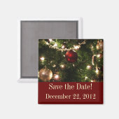 Kerstboom Bewaar de datummagneet Magneet (Voorkant / Achterkant)