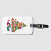 Kerstboom Bibliotheek Bagagelabel (Voorkant (horizontaal))