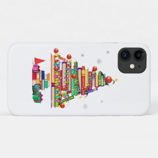 Kerstboom Bibliotheek Case-Mate iPhone Case (Achterkant (horizontaal))