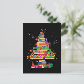 Kerstboom Bibliotheek Feestdagenkaart (Staand voorkant)