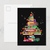 Kerstboom Bibliotheek Feestdagenkaart (Voorkant / Achterkant)