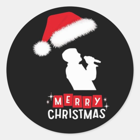 Kerstboom Bibliotheek Ronde Sticker (Voorkant)