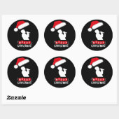 Kerstboom Bibliotheek Ronde Sticker (Vel)