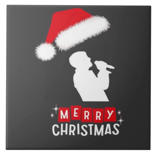 Kerstboom Bibliotheek Tegeltje (Voorkant)