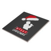 Kerstboom Bibliotheek Tegeltje (Zijkant)