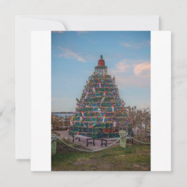 Kerstboom bij Block Island Harbor, RI