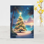 Kerstboom bij het Zee – Kustvakantie Kaart (Gele Bloem)