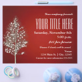 kerstboom bijtende Light Holiday Event Flyer (Enkel)