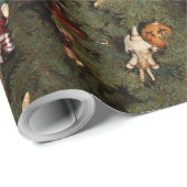 kerstboom binnenshuis met willekeurige ornamenten cadeaupapier (Rol Hoek)