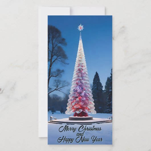 Kerstboom Bladwijzer Vakantie Kaart (Voorkant)