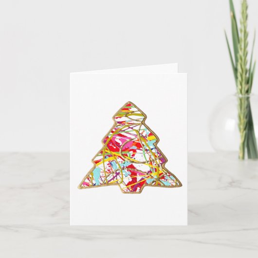Kerstboom Blank Note Kaart (Voorkant)
