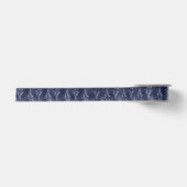 Kerstboom Blauw Glanzend Elegant Satijnen Lint (Voorkant)