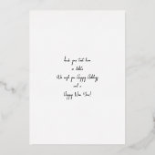 Kerstboom - Blauwe noot Kerstmis Folie Uitnodiging (Achterkant)