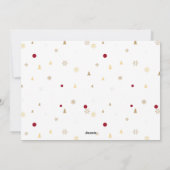 Kerstboom Bloemen en typografie Kerstmis Feestdagenkaart (Achterkant)