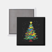 Kerstboom Blok Brick Building Xmas Master Bu Magneet (Voorkant / Achterkant)
