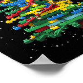 Kerstboom Blok Brick Building Xmas Master Bu Poster (Hoek)