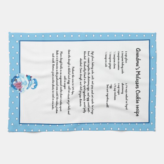 kerstboom Blue Gnome Recipasj Theedoek (Horizontaal)