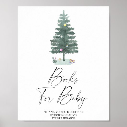Kerstboom - boeken voor baby poster (Voorkant)
