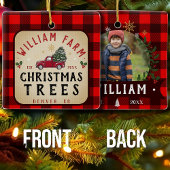 Kerstboom Boerderij dennenbomen boerderij stijl Keramisch Ornament