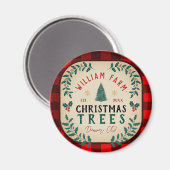 Kerstboom Boerderij dennenbomen boerderij stijl Magneet (Voorkant / Achterkant)