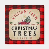 Kerstboom Boerderij dennenbomen boerderij stijl Magneet (Voorkant)