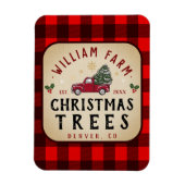 Kerstboom Boerderij dennenbomen boerderij stijl Magneet (Verticaal)