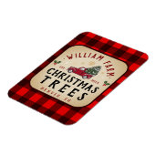 Kerstboom Boerderij dennenbomen boerderij stijl Magneet (Linkerzijde)