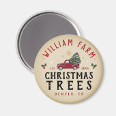 Kerstboom Boerderij dennenbomen boerderij stijl Magneet (Voorkant / Achterkant)