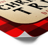 Kerstboom Boerderij dennenbomen boerderij stijl Poster (Hoek)