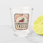 Kerstboom Boerderij dennenbomen boerderij stijl Shot Glas (Voorkant)