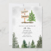 Kerstboom Boerderij lokaal geteeld Baby shower Kaart (Voorkant)