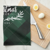 Kerstboom Boerderij  Truck Green Pset Theedoek (Quarter Fold)