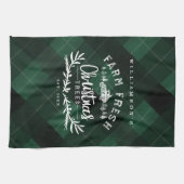 Kerstboom Boerderij  Truck Green Pset Theedoek (Horizontaal)