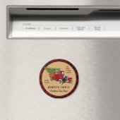 Kerstboom Boerderij  Truck Red Pset Rustige Magneet (Insitu (Vaatwasser))