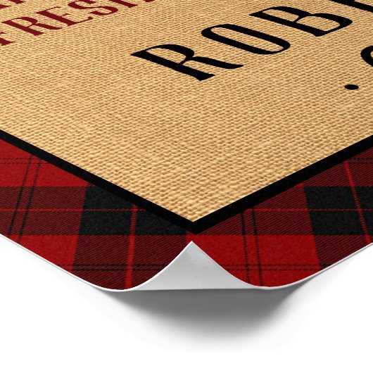 Kerstboom Boerderij  Truck Red Pset Rustige Poster (Hoek)