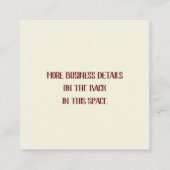 Kerstboom Boerderij Truck Red Pset Rustige Vierkante Visitekaartje (Achterkant)