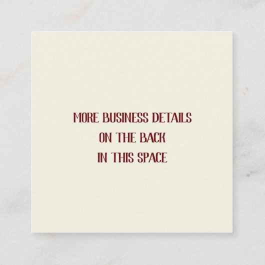 Kerstboom Boerderij  Truck Red Pset Rustige Vierkante Visitekaartje (Achterkant)