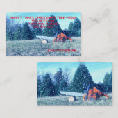 Kerstboom Boerderij Winter Visitekaartje (Voorkant / Achterkant)